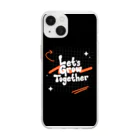 yusaki55maikingのアブストラクトタイポグラフィ Tシャツ Soft Clear Smartphone Case