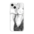 オレンジの唇 Soft Clear Smartphone Case