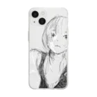 オレンジの唇 透過版 Soft Clear Smartphone Case