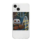 いらすとグッズのハッピーハロウィン Soft Clear Smartphone Case