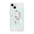 keeeeeep smilingのバレエ男子とバレエ猫 Soft Clear Smartphone Case