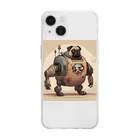 PUGおやじのロボパグ出動 Soft Clear Smartphone Case