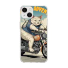 NECOSUIのキャットバイカー Soft Clear Smartphone Case