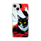 ビビりちゃんのシックなcat Soft Clear Smartphone Case