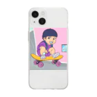 shoooooooon07のベビースケーター Soft Clear Smartphone Case