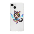 NexDreamの妖精のハロウィンフェス（黒猫2） Soft Clear Smartphone Case