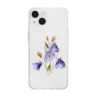 Atelier Petrichor Forestのキキョウ Chinese bellflower Soft Clear Smartphone Case