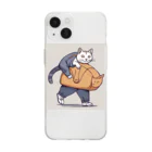 aoking_の不思議猫 Soft Clear Smartphone Case