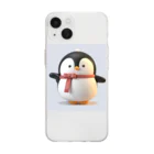 Momo Magicの癒しペンギン ソフトクリアスマホケース