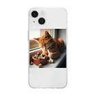 Shiba_IncのBones & Cats（骨 & 猫） Soft Clear Smartphone Case