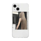 癒しと萌えとかわいいお店✨の流れる髪 魅惑的な女性の長い髪のイメージ Soft Clear Smartphone Case