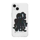 浮世の浮世絵の国貞「薬げんぼり」のたこモチーフ／スマホケース_03 Soft Clear Smartphone Case