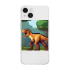 iikyanの恐竜⑥ Soft Clear Smartphone Case