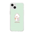 ばっちぃとりのばっちぃとり＆おまる ミントグリーン Soft Clear Smartphone Case