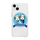 Link Creation online SHOPのPeaceful Earth Soft Clear Smartphone Case