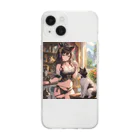 AI Creatorの美少女と猫ちゃん達 Soft Clear Smartphone Case