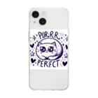 センターフィールドのスターライト猫 Soft Clear Smartphone Case