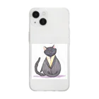 kgymのスーツ猫 Soft Clear Smartphone Case