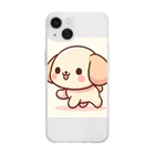 ぷにぷにのゆる犬の、森谷さん Soft Clear Smartphone Case