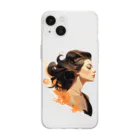 ToshyのElegant woman Soft Clear Smartphone Case