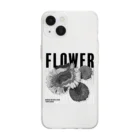 信号機の花(モノクロ) Soft Clear Smartphone Case