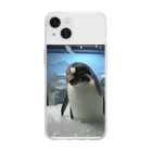 Hisaotanの不思議な友情：猫とペンギン Soft Clear Smartphone Case