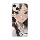 sgt-chikaraのバリスタ見習いの女の子 Soft Clear Smartphone Case