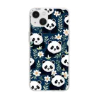 猫魚鳥時々犬等 arte♡のukiuki panda ♡ Soft Clear Smartphone Case