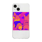 Cute dogsのI love my dogs Soft Clear Smartphone Case