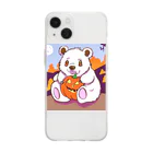 アルト&ウィズのハロウィンクマちゃん🎃 Soft Clear Smartphone Case