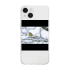 Zeceの冬の鳥 Soft Clear Smartphone Case