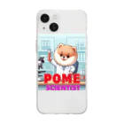 Pom-Dog'sのポメサイエンティスト Soft Clear Smartphone Case