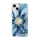 Blue @ Walkerの可愛い花 Soft Clear Smartphone Case