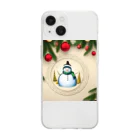 千裕アトリエ（いつもありがとう）のクリスマスカード（Christmas Card） Soft Clear Smartphone Case