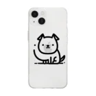 終わらない夢🌈のつぶらな瞳のわんこ🐾 Soft Clear Smartphone Case