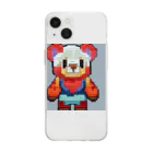 koba777のドット絵ワンゲニベスト Soft Clear Smartphone Case