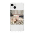 otorasannomiseのトラさんゴロリ写真グッズ Soft Clear Smartphone Case