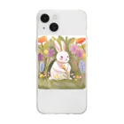 ZZRR12のウサギの遠足 Soft Clear Smartphone Case