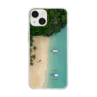 hir00の上空からのビーチ写真 Soft Clear Smartphone Case