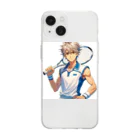 セキネ動画編集者@sun-light-webのテニスプレイヤーTakashiくん Soft Clear Smartphone Case