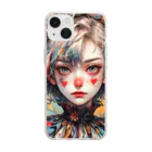 Jake-Hokkaido のJK-005 Pierrot girl Soft Clear Smartphone Case