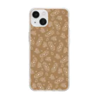 B-catの微生物パターン茶_アイテムいろいろ Soft Clear Smartphone Case