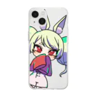 行燈屋のウサギくん（どあっぷVer.） Soft Clear Smartphone Case