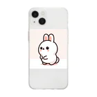 pekikoのうさぎの梅 Soft Clear Smartphone Case