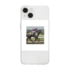 グローバル競馬の競走馬 Soft Clear Smartphone Case