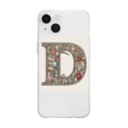 connectの幸運アルファベット　D Soft Clear Smartphone Case