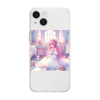 adorer_のふわふわドレスの女の子 Soft Clear Smartphone Case