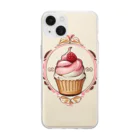 Antiqueのスイーツスマホケース(ストロベリーver） ソフトクリアスマホケース