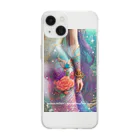 💖宇宙整体♪🌈♪こころからだチャンネル♪💖のmermaid REINA  fashion color Soft Clear Smartphone Case