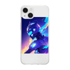 ZZRR12の「機械狐の葛藤：進化する者の旅路」 - "Mechanical Fox's Conflict: Journey of the Evolving" Soft Clear Smartphone Case